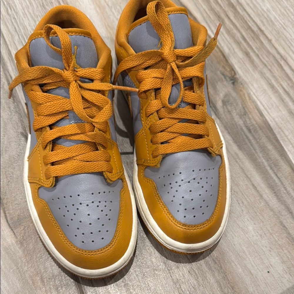 Gray and Mustard Sneakers